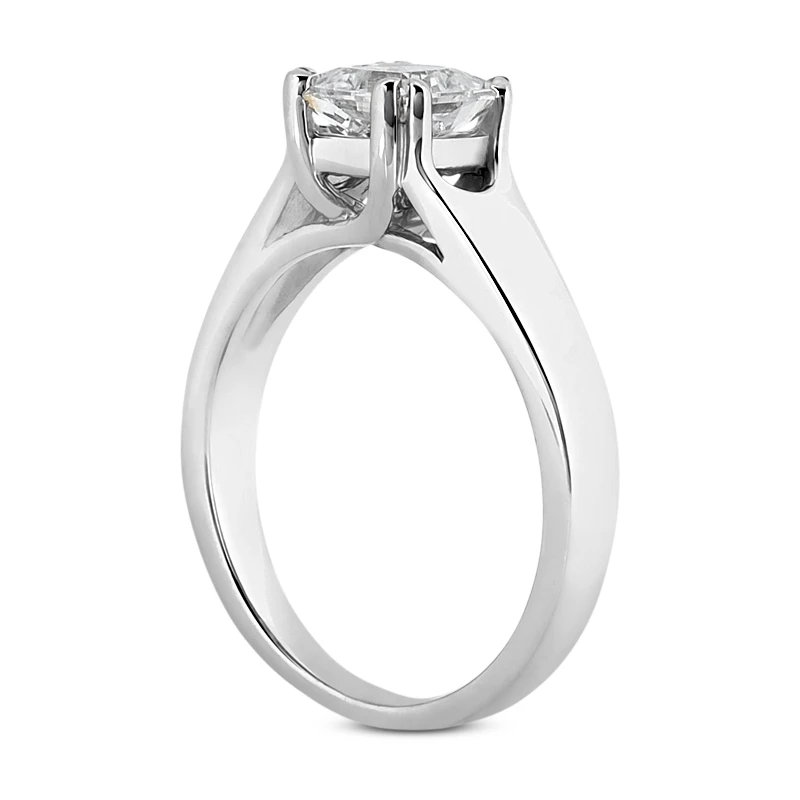 14K White Gold Engagement Ring Mounting 3.09mm 4 14K White Gold Engagement Ring Mounting 3.09mm - Image 4