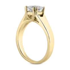 14K White Gold Engagement Ring Mounting 3.09mm 10 14K White Gold Engagement Ring Mounting 3.09mm -The King Of Accessories 14k gold engagement ring mounting p 24993 back yellow 20220426