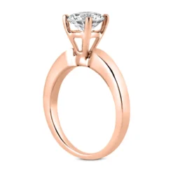 14K White Gold Four-Prong Solitaire Engagement Ring 0.40ct 2.03mm -The King Of Accessories 14k gold four prong solitaire engagement ring 040ct p 23440 back rose 20220426