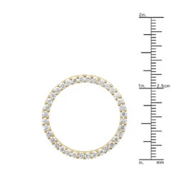 14K Yellow Gold Ladies Circle Diamond Pendant 1.80ct -The King Of Accessories 14k gold ladies circle diamond pendant 180ct p 28226 rulerye