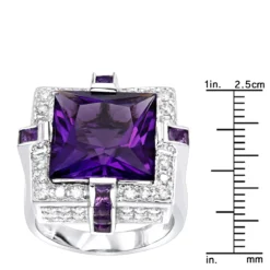 14K White Gold Large Diamond Amethyst Cocktail Ring For Women By Luxurman 14ct 11 14K White Gold Large Diamond Amethyst Cocktail Ring For Women By Luxurman 14ct -The King Of Accessories 14k gold large diamond amethyst cocktail ring for women by luxurman 14ct rulerwh