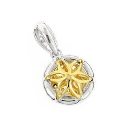 14K White Gold Natural Yellow Diamonds Ladies Circle Pendant 1 Carat -The King Of Accessories 14k gold natural yellow diamonds ladies circle pendant 1 carat backwh