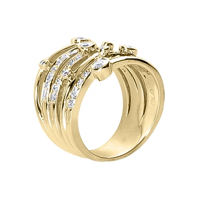 14K White Gold Right Hand Diamond Ladies Ring 1.23ct 4 14K White Gold Right Hand Diamond Ladies Ring 1.23ct - Image 4