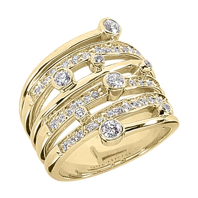 14K White Gold Right Hand Diamond Ladies Ring 1.23ct 2 14K White Gold Right Hand Diamond Ladies Ring 1.23ct - Image 2