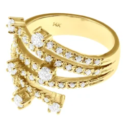 14K White Gold Right Hand Diamond Ring 0.94ct 12 14K White Gold Right Hand Diamond Ring 0.94ct -The King Of Accessories 14k gold right hand diamond ring 094ct p 29755 back yellow 1669662188