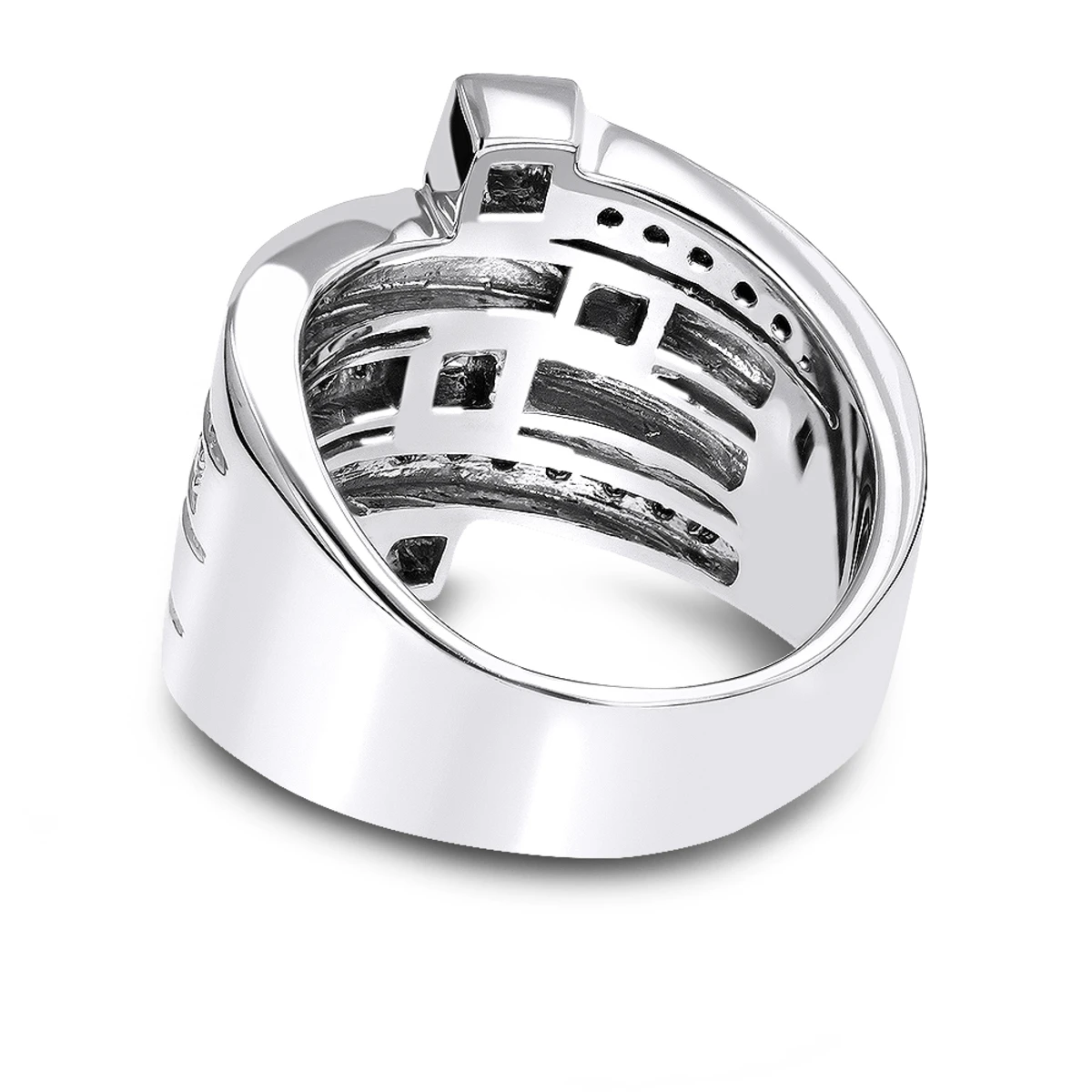 14K White Gold Right Hand Diamond Ring 1.16ct 4 14K White Gold Right Hand Diamond Ring 1.16ct - Image 4