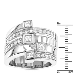14K White Gold Right Hand Diamond Ring 1.16ct 10 14K White Gold Right Hand Diamond Ring 1.16ct -The King Of Accessories 14k gold right hand diamond ring 116ct p 29762 rulerwh
