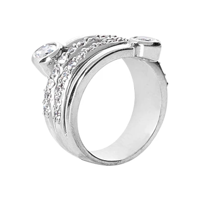 14K White Gold Right Hand Ladies Diamond Ring 1.25ct 3 14K White Gold Right Hand Ladies Diamond Ring 1.25ct - Image 3