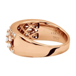 14K White Gold Round & Baguette Diamond Bands Item 1.10ct -The King Of Accessories 14k gold round baguette diamond bands item 110ct p 6097 back rose