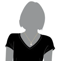 14K Yellow Gold Round Diamond Cluster Pendant For Women 0.88ct -The King Of Accessories 14k gold round diamond cluster pendant for women 088ct bodye