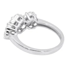 14K White Gold Round Diamond Cluster Ring Flower 0.78ct 11 14K White Gold Round Diamond Cluster Ring Flower 0.78ct -The King Of Accessories 14k gold round diamond cluster ring flower 078ct p 5829 backwh