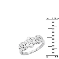 14K White Gold Round Diamond Cluster Ring Flower 0.78ct 15 14K White Gold Round Diamond Cluster Ring Flower 0.78ct -The King Of Accessories 14k gold round diamond cluster ring flower 078ct p 5829 rulerwh