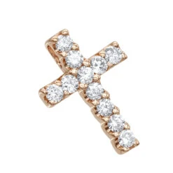 14K Yellow Gold Round Diamond Cross Necklace 0.33ct -The King Of Accessories 14k gold round diamond cross necklace 033ct p 26523 ro
