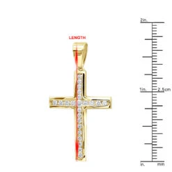 14K White Gold Round Diamond Cross Necklace 1.36ct -The King Of Accessories 14k gold round diamond cross necklace 136ct p 26526 rulerye