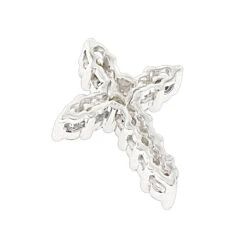 14K White Gold Round Diamond Cross Pendant For Men And Women 0.55ct 9 14K White Gold Round Diamond Cross Pendant For Men And Women 0.55ct -The King Of Accessories 14k gold round diamond cross pendant 055ct p 26506 backwh