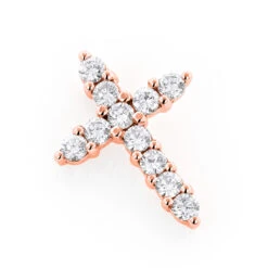14K White Gold Round Diamond Cross Pendant 1.32ct 17.5mm -The King Of Accessories 14k gold round diamond cross pendant 132ct p 26508 ro