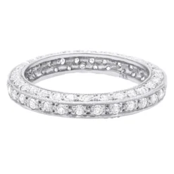 14K Yellow Gold Round Diamond Eternity Band 0.90ct -The King Of Accessories 14k gold round diamond eternity band 090ct p 24910 back white