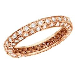 14K Yellow Gold Round Diamond Eternity Band 0.90ct -The King Of Accessories 14k gold round diamond eternity band 090ct p 24910 rose