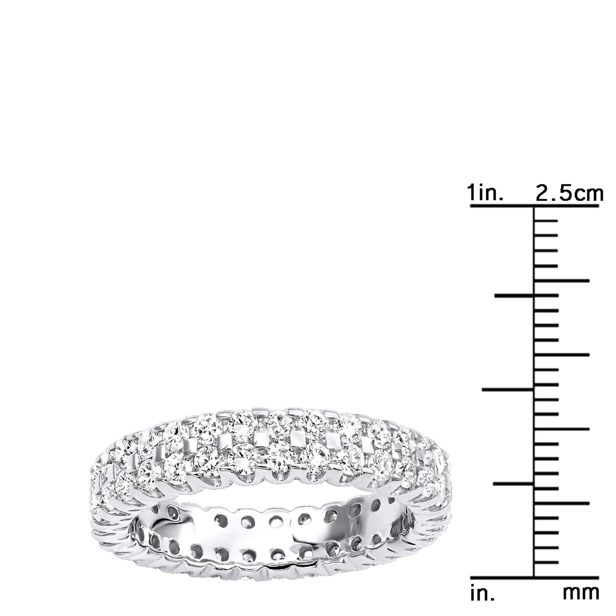 14K White Gold Round Diamond Eternity Band 1.74ct 5 14K White Gold Round Diamond Eternity Band 1.74ct - Image 5