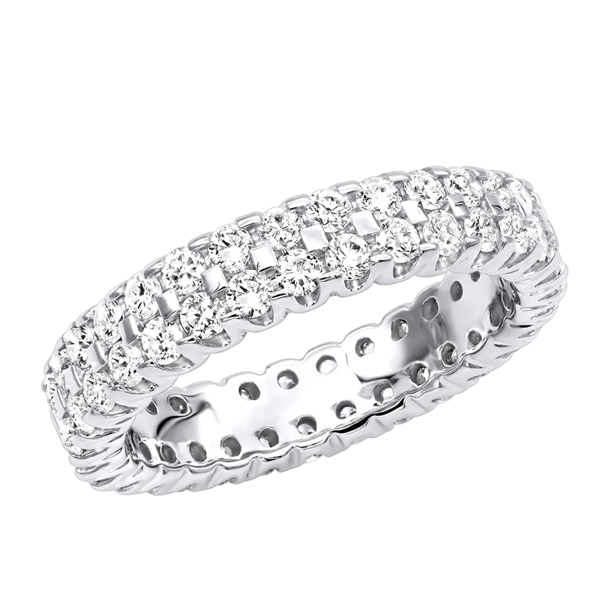 14K White Gold Round Diamond Eternity Band 1.74ct 1 14K White Gold Round Diamond Eternity Band 1.74ct