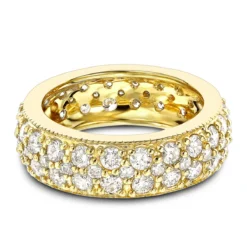 14K Yellow Gold Round Diamond Eternity Band 2.64ct -The King Of Accessories 14k gold round diamond eternity band 264ct p 24885 backye