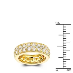 14K Yellow Gold Round Diamond Eternity Band 2.64ct -The King Of Accessories 14k gold round diamond eternity band 264ct p 24885 rulerye