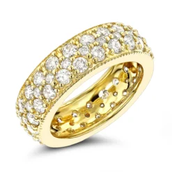 14K Yellow Gold Round Diamond Eternity Band 2.64ct