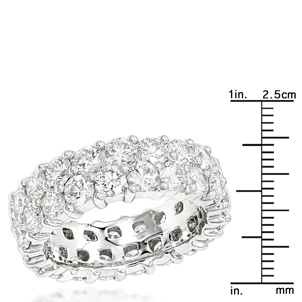 14K Yellow Gold Round Diamond Eternity Band 6ct 5 14K Yellow Gold Round Diamond Eternity Band 6ct - Image 5