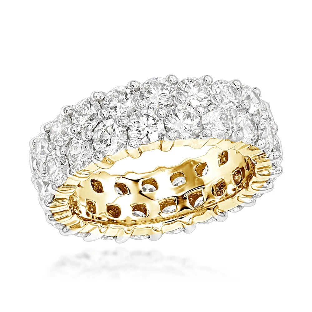 14K Yellow Gold Round Diamond Eternity Band 6ct 1 14K Yellow Gold Round Diamond Eternity Band 6ct