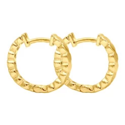 14K Yellow Gold Round Diamond Hoop Huggie Earrings 0.16ct 12 14K Yellow Gold Round Diamond Hoop Huggie Earrings 0.16ct -The King Of Accessories 14k gold round diamond hoop huggie earrings 016ct p 6827 backye