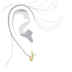 14K Yellow Gold Round Diamond Hoop Huggie Earrings 0.16ct 14 14K Yellow Gold Round Diamond Hoop Huggie Earrings 0.16ct -The King Of Accessories 14k gold round diamond hoop huggie earrings 016ct p 6827 bodye