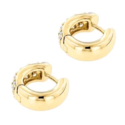 14K Yellow Gold Round Diamond Huggie Earrings Hoops 0.62ct 12 14K Yellow Gold Round Diamond Huggie Earrings Hoops 0.62ct -The King Of Accessories 14k gold round diamond huggie earrings hoops 062ct p 6034 backye