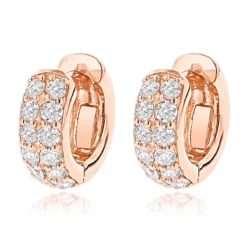 14K Yellow Gold Round Diamond Huggie Earrings Hoops 0.62ct 10 14K Yellow Gold Round Diamond Huggie Earrings Hoops 0.62ct -The King Of Accessories 14k gold round diamond huggie earrings hoops 062ct p 6034 ro