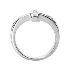 14K White Gold Round Diamond Ladies Ring 0.28ct 14.2mm 6 14K White Gold Round Diamond Ladies Ring 0.28ct 14.2mm -The King Of Accessories 14k gold round diamond ladies ring 028ct p 29170 back white