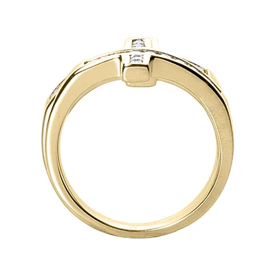 14K White Gold Round Diamond Ladies Ring 0.28ct 14.2mm 4 14K White Gold Round Diamond Ladies Ring 0.28ct 14.2mm - Image 4