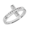 14K White Gold Round Diamond Ladies Ring 0.28ct 14.2mm
