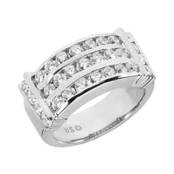 14K White Gold Round Diamond Ladies Ring 1.45ct