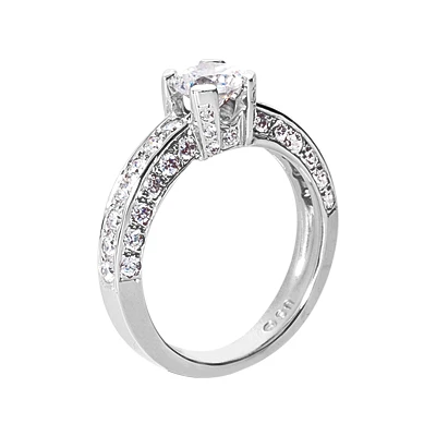 14K White Gold Round Diamond Ladies Ring 1.83ct 4.1mm 3 14K White Gold Round Diamond Ladies Ring 1.83ct 4.1mm - Image 3