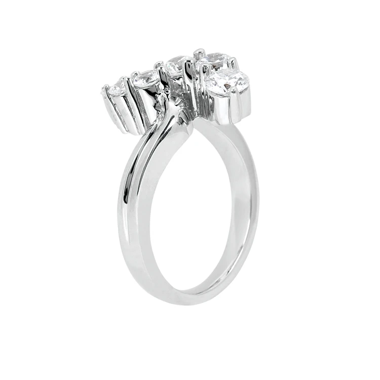 14K White Gold Round Diamonds Designer Ladies Ring 1ct 2 14K White Gold Round Diamonds Designer Ladies Ring 1ct - Image 2