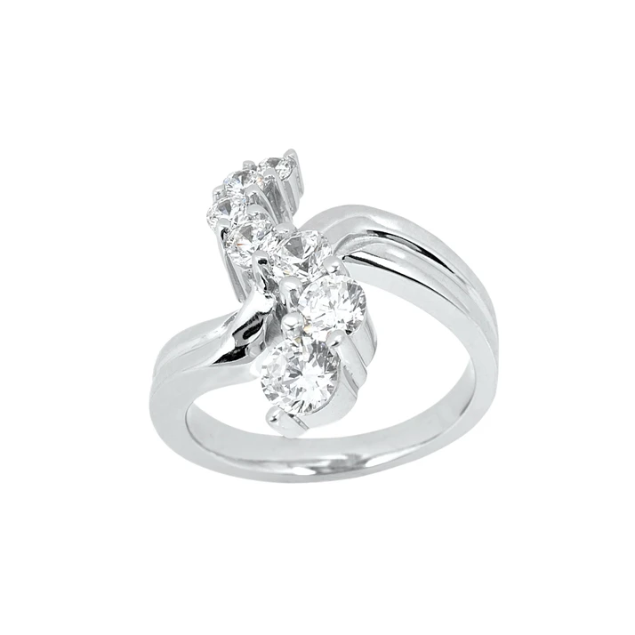 14K White Gold Round Diamonds Designer Ladies Ring 1ct 1 14K White Gold Round Diamonds Designer Ladies Ring 1ct