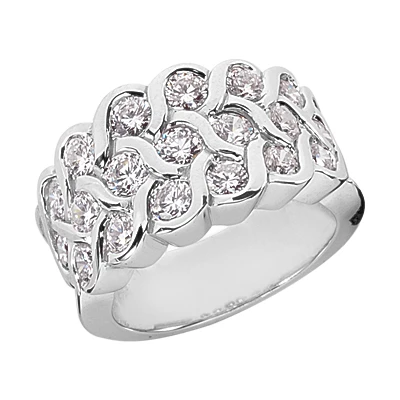 14K White Gold Round Diamond Ladies Ring 2.02ct 1 14K White Gold Round Diamond Ladies Ring 2.02ct
