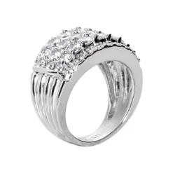 14K White Gold Round Diamond Ladies Ring 2.25ct 14.3mm -The King Of Accessories 14k gold round diamond ladies ring 225ct p 29181 back white
