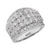 14K White Gold Round Diamond Ladies Ring 2.25ct 14.3mm