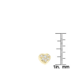 Small 14K Yellow Gold Round Diamond Pave Heart Pendant 0.16ct -The King Of Accessories 14k gold round diamond pave heart pendant 016ct p 27725 rulerye
