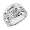 14K White Gold Round Diamond Right Hand Ring 0.57ct