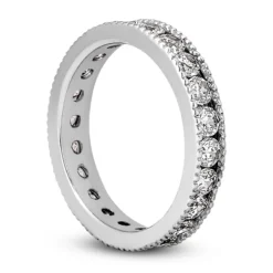 Thin 14K White Gold Round Diamonds Eternity Band 1.54ct -The King Of Accessories 14k gold round diamonds eternity band 154ct p 24833 back white 20220426
