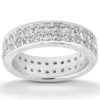 14K White Gold Round Diamonds Eternity Ring 1.56ct
