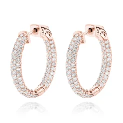 14K White Gold Small Inside Out Diamond Hoop Earrings For Women 2.7ct 1 Inch 8 14K White Gold Small Inside Out Diamond Hoop Earrings For Women 2.7ct 1 Inch -The King Of Accessories 14k gold small inside out diamond hoop earrings 242ct p 6933 ro