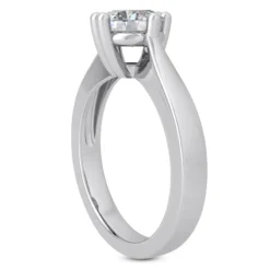 14K White Gold Solitaire Engagement Ring 0.50ct 1.8mm -The King Of Accessories 14k gold solitaire engagement ring 050ct p 23235 back white 20220426