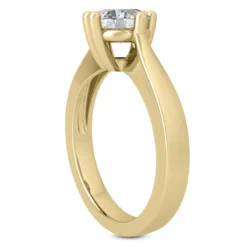 14K White Gold Solitaire Engagement Ring 0.50ct 1.8mm -The King Of Accessories 14k gold solitaire engagement ring 050ct p 23235 back yellow 20220426